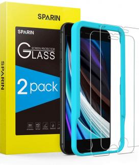 Carphone Warehouse [2 Stück] Panzerglas Schutzfolie für iPhone SE 2020 , mit [Nicht vollständig Bedecken] [Positionierhilfe] [9H Härte] [Anti-Kratzen] [Blasenfrei] [HD Klar] [Anti-Öl]